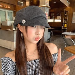 复古文艺褶皱云朵贝雷帽女秋冬显脸小画家帽英伦风简约时尚报童帽