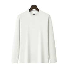 德绒卫衣男士秋冬季圆领长袖卫衣跨境批发二开长袖T恤打底衫男装