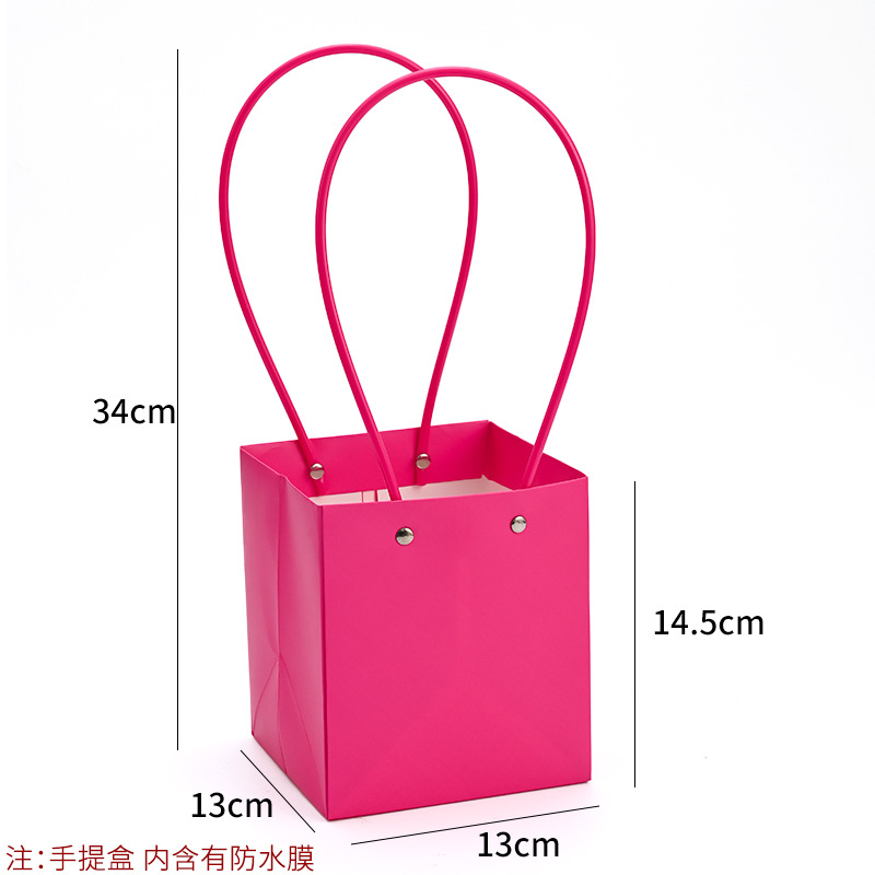 Bolso especial transfronterizo para flores, descuento al por mayor, bolsa trapezoidal de papel kraft impermeable, bolsa de embalaje de regalo, bolsa de ramo