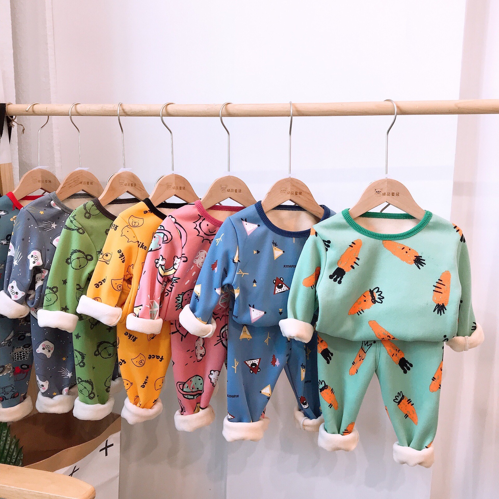 thumbnail image 5 of Conjunto de ropa interior térmica para niños, forro polar grueso, ropa de invierno para niños y bebés, pantalones largos, conjunto de ropa interior térmica para niñas, 5 of 5