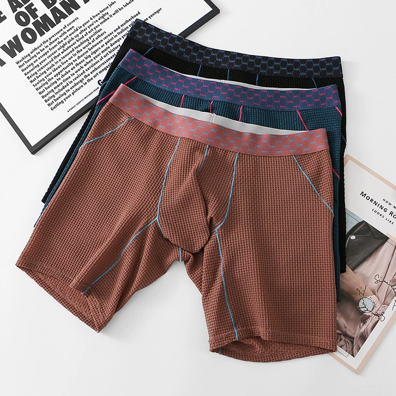 Amazon внешнеторговые мужские трусики спортивные фитнес-трехочковые брюки сплошной цвет ледяные брюки головка средней талии плоские угловые брюки шлифовочные ножки