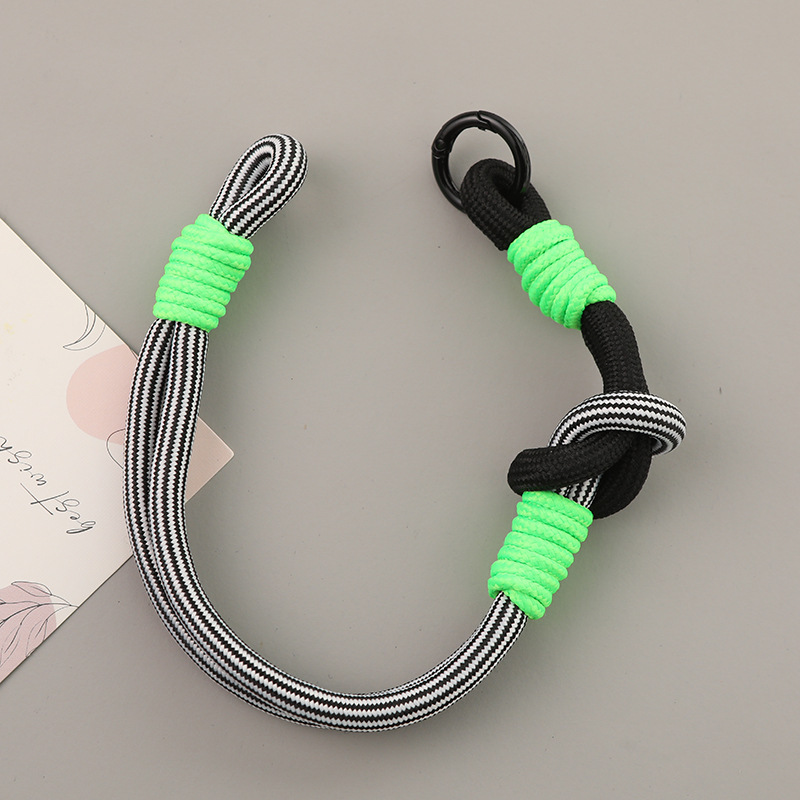 ホット販売ショートコントラストカラー編組ロープリストストラップ紛失防止携帯電話ストラップユニバーサルキーホルダー携帯電話ストラップカスタマイズ|undefined