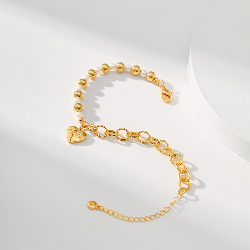 Fashion Heart Shape Copper Plating Bracelets 1 Piece