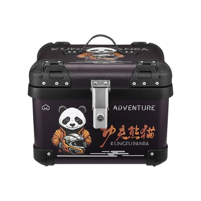 Motorcycle trunk – tail box - mt660-black-panda