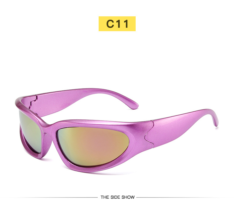 Sportsonnenbrille Im Y2k Steampunk Design Für Damen Und Herren_voghion.com