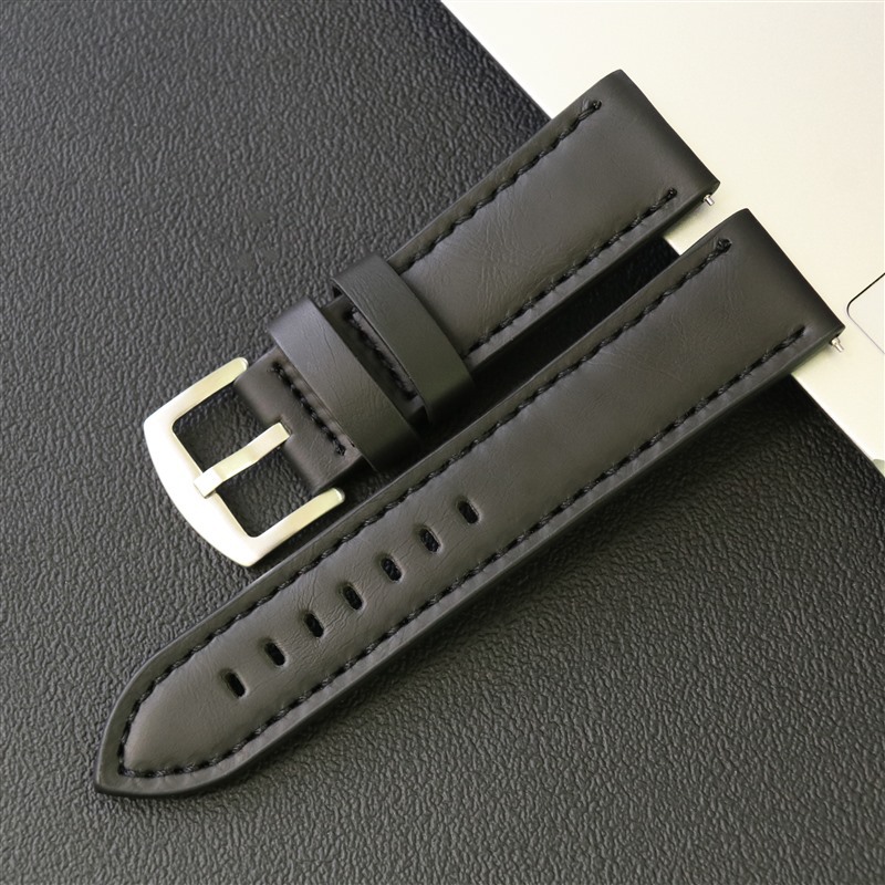 Venta directa de fábrica, correa de cuero Crazy Horse de liberación rápida, correa de reloj retro universal de alta gama de cuero genuino, accesorios de reloj, correa de cuero