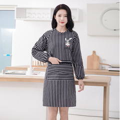 棉布透氣家用廚房圍裙廚房新款背帶圍腰北歐簡約女時尚做飯工作服