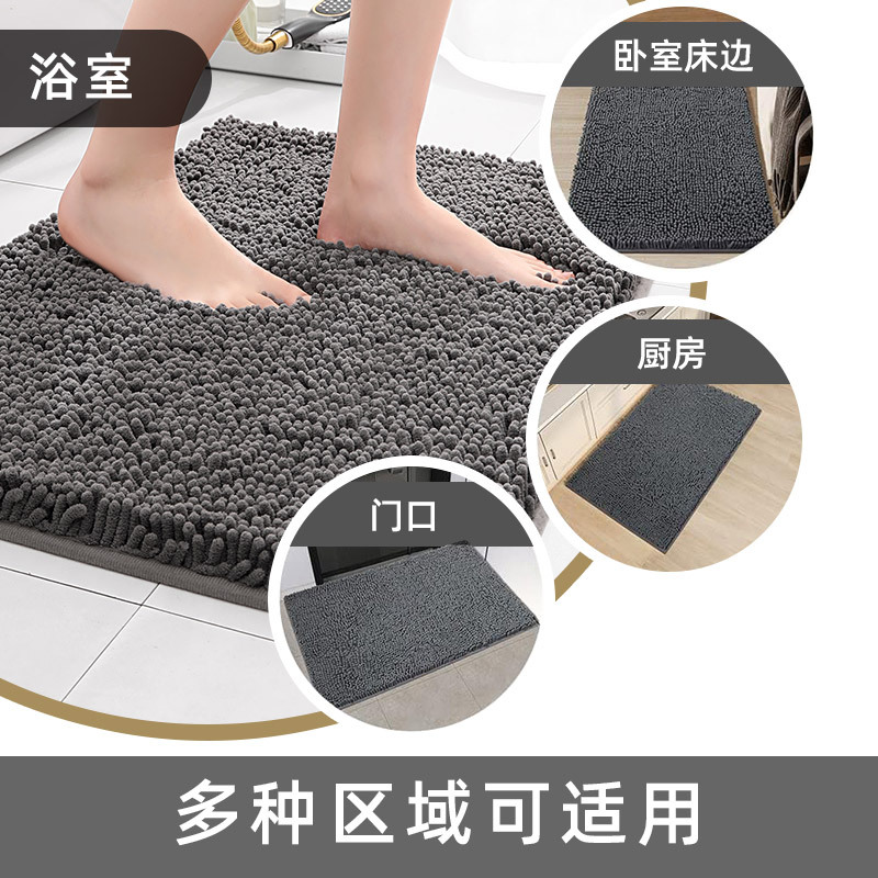 Alfombra de piso de baño alfombra de baño absorbente antideslizante alfombra de color sólido simple alfombra