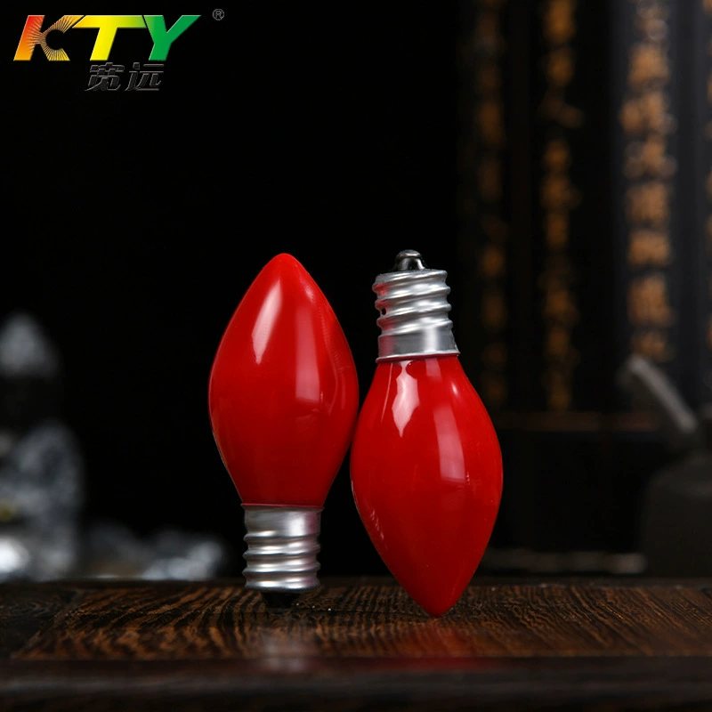 Новый C7E12 красная свеча лампа Бог богатства Будда лотос лампа Бог лампа оптом