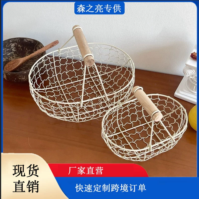 Кованый хлебный корзина, ручная проволочная плетёная корзина для закусок и фруктов, 18.5×11.5×14.5 см