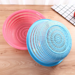 Round Hollow draining vegetable basket plastic basket kitchen vegetable basin fruit basket vegetable and fruit draining basket storage basket