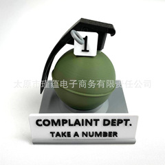 独立站新品,Complaint Department Desk Sign,投诉部手榴弹