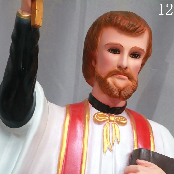 120cm San Francisco Sabillo santo decoración de la estatua de vidrio FRP decoración de la iglesia