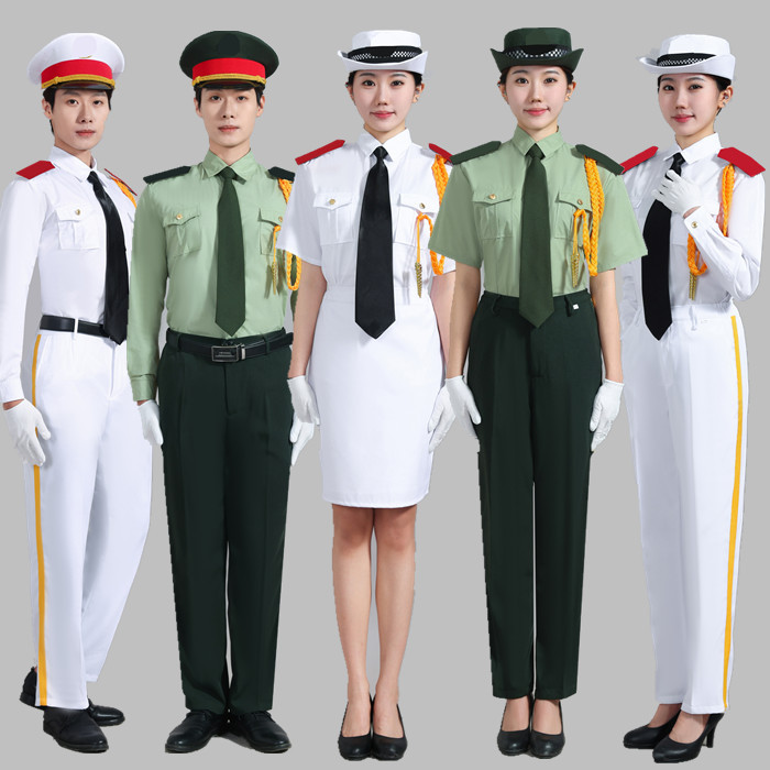 升旗手礼服学校军乐团升旗仪式乐器演奏夏季成人鼓乐队管乐队表演