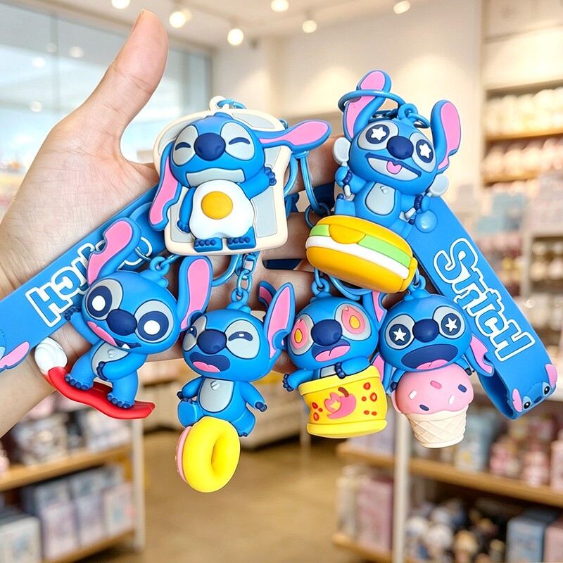 Cartoon Stitch Keychain Food Series Soft Rubber Doll Pendant Stitch Ornament Doll Machine Gift Wholesale Cartoon Stitch Keychain Food Series Soft Rubber Doll Pendant Stitch Ornament Doll Machine Gift Wholesale