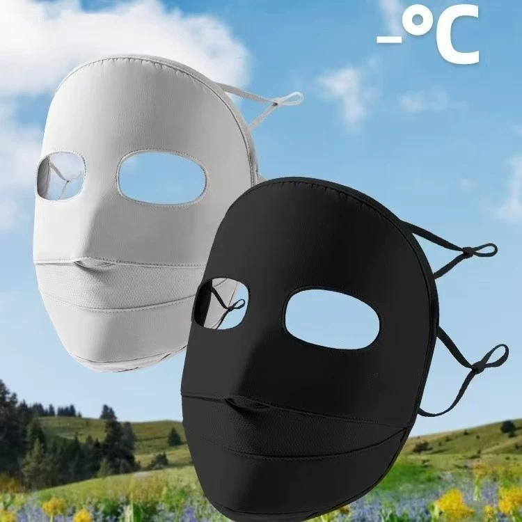 Солнцезащитная маска для женщин, маска для лица из ледяного шелка с защитой от ультрафиолета, маска для защиты глаз при езде на велосипеде на открытом воздухе, солнцезащитная маска UPF50+