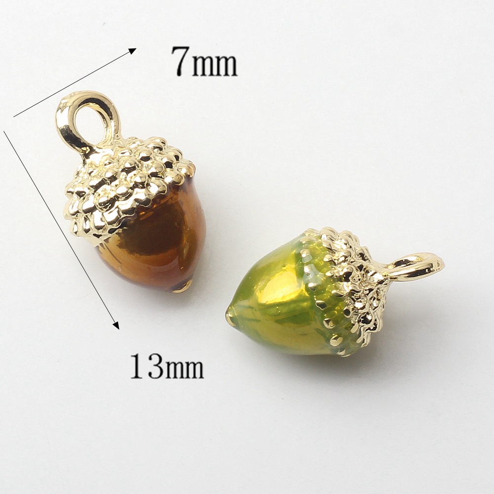 10 Pcs/package Ig Style Cute Pine Cones Mushroom Alloy Enamel Jewelry Accessories display picture 7