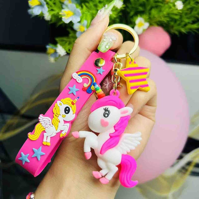 インターネット有名人かわいい馬 Xiaochi 虹馬ユニコーンキーホルダーカップルバッグペンダント車のキーチェーンギフト卸売|undefined