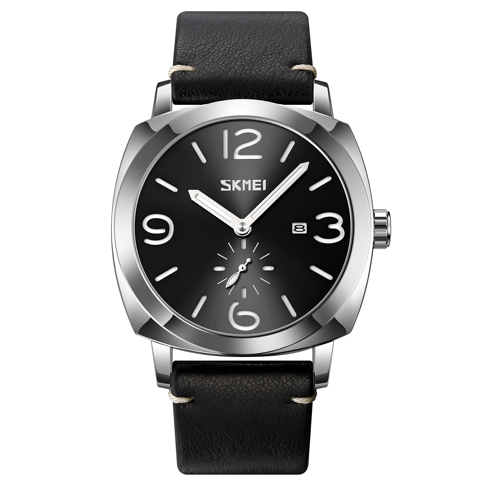 Momento de belleza masculina retro relojes de cuarzo cuadrado calendario nocturna relojes impermeables transfronterizos para fábrica al por mayor