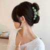 Advanced crab pin, green shark, hairgrip from pearl, hair accessory, internet celebrity, new collection