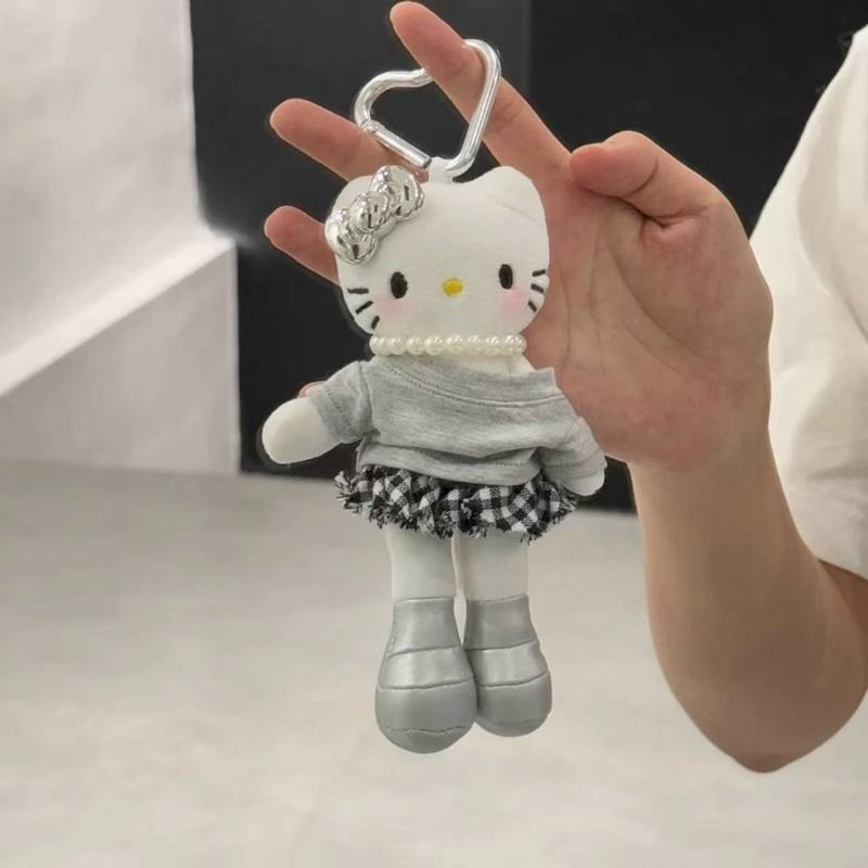 2025新款长腿辣妹黑皮kt猫小挂件包包挂件钥匙扣车载挂件礼物女|undefined