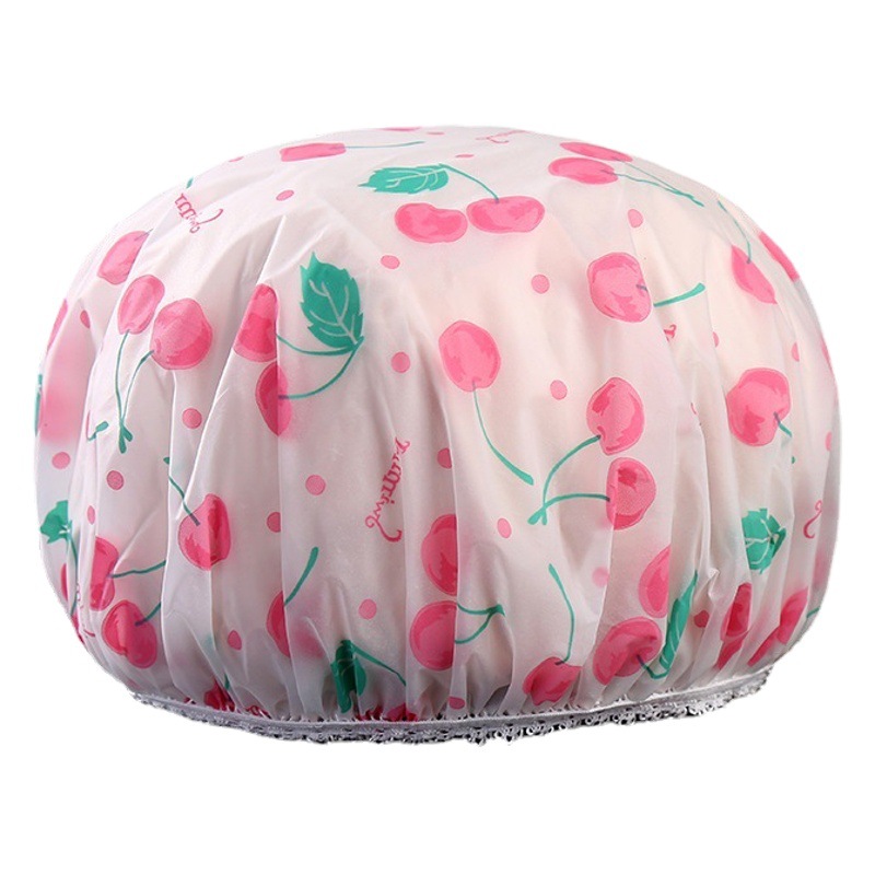 EVA nueva pastoral engrosada Impermeable de alto grado esmerilado encaje impreso Plus tamaño gorro de ducha tapa de maquillaje fabricante