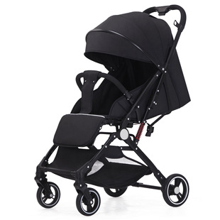 Lightweight Shock-Absorbing Foldable Baby Stroller for Ages 0 to 6, Can Sit and Lie Down, One-Button Folding, Portable Handcart