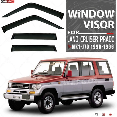 Window Visor, Rain shield - standard-packing-without-logo-prado-fj70-mk1-j70-1990-1996-plexiglas-no-bright-strips-rain-shield