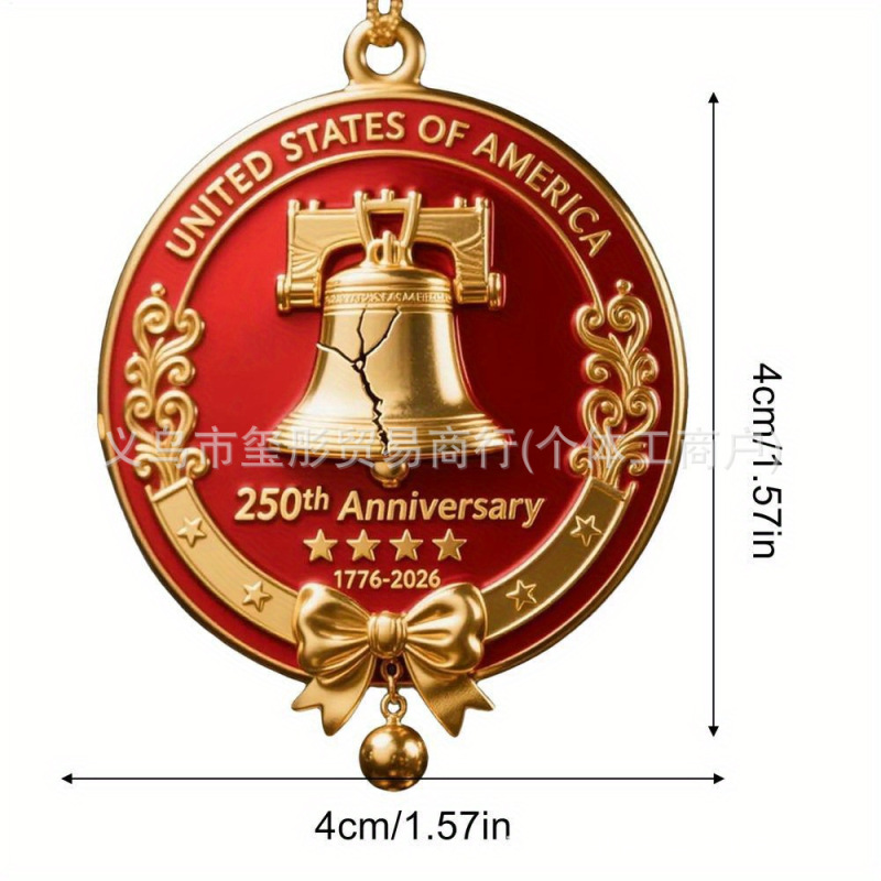 跨境新品美国250周年自由钟亚克力装饰挂件平面2D挂牌|undefined