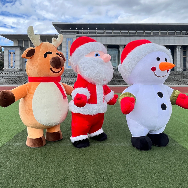 Papá Noel infláble muñeca de ciervo muñeca de nieve ropa de eventos de Navidad ropa de espectáculo de Navidad panda gigante