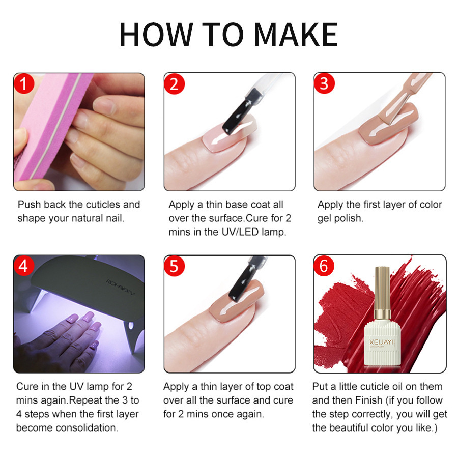 Xianjiayi 102 color nail polish glue new suit phototherapy glue popular online 12 color suit solid and lasting nail salon