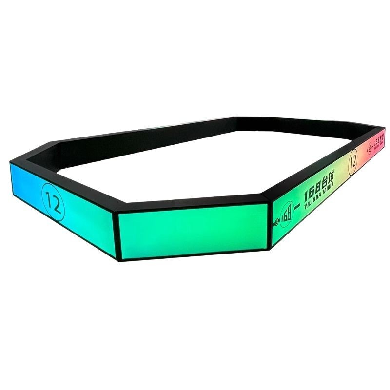 Sala de billar lámpara de ambiente RGB colorido cambio cuadrado ocho direcciones para ganar luz lateral luminosa sala de billar lámpara especial de billar