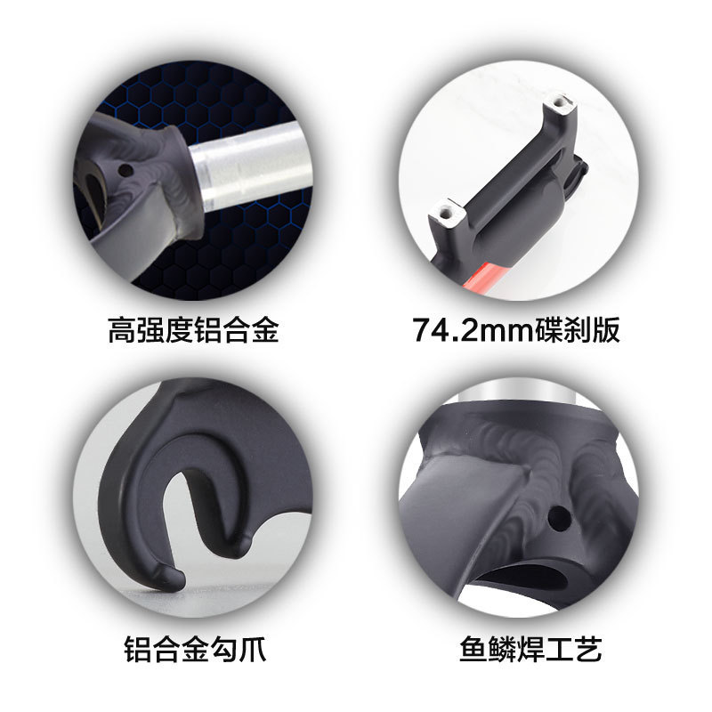 BOLANY bicicleta de montaña tenedor duro aleación de aluminio tenedor delantero 26 27.5 29 pulgadas una columna recta montado freno de disco versión Tenedor Duro