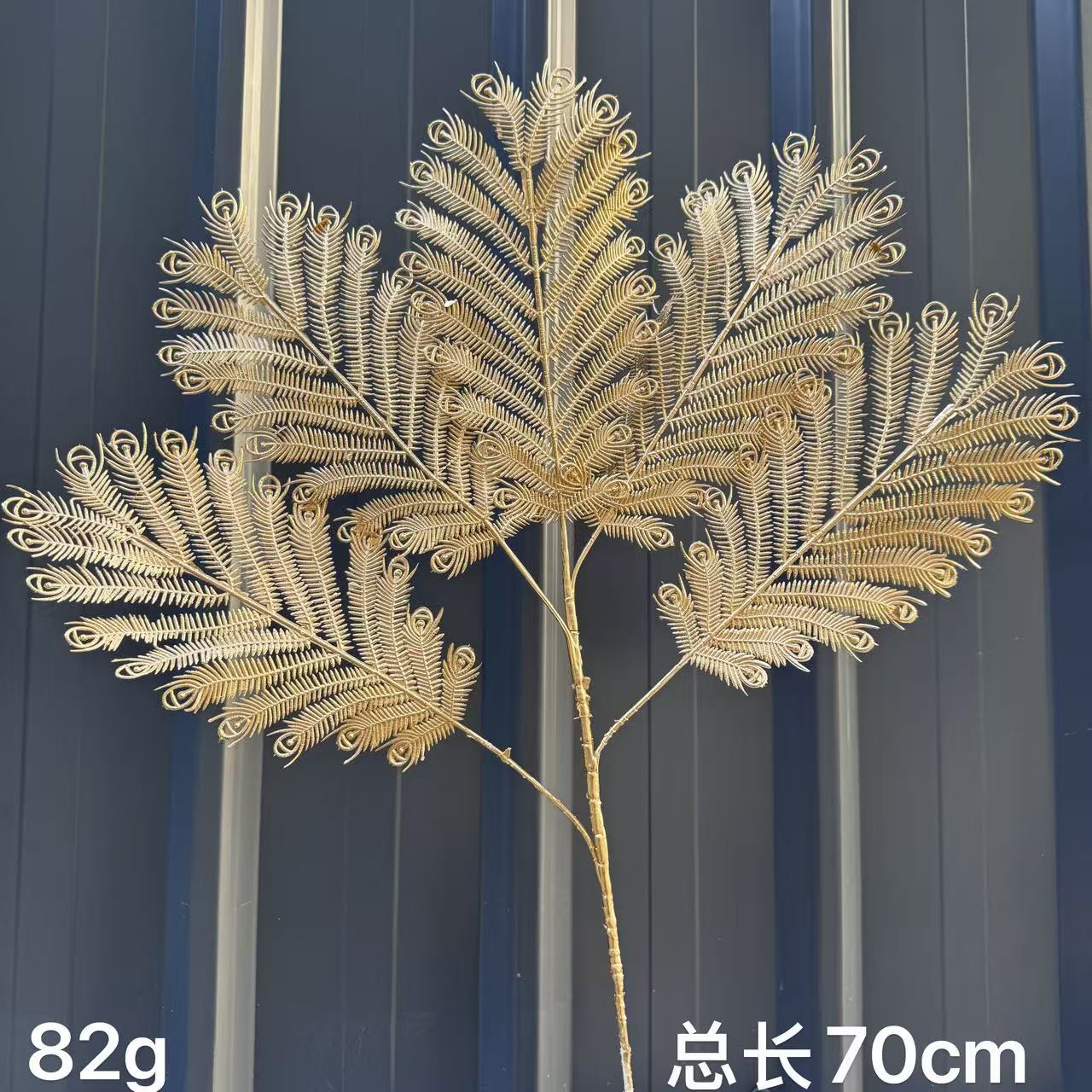 Flores artificiales de plástico con hojas de eucalipto doradas y hojas de ginkgo, para Navidad, Año Nuevo, manualidades DIY o ramos