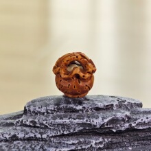 桃核雕刻花边桃篮手工编制儿童宝桃木手链diy吊坠配饰野山毛桃胡