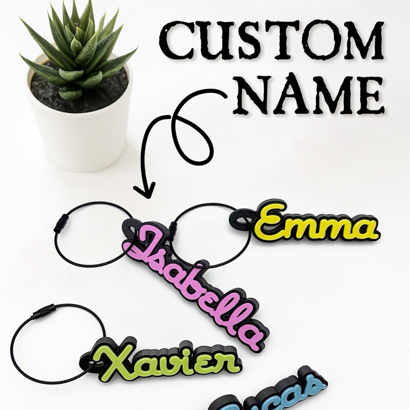Pod Cross-Border Acrylic Keychain 3D DIY Backpack Pendant Letter Personalized Name Customization Small Batch