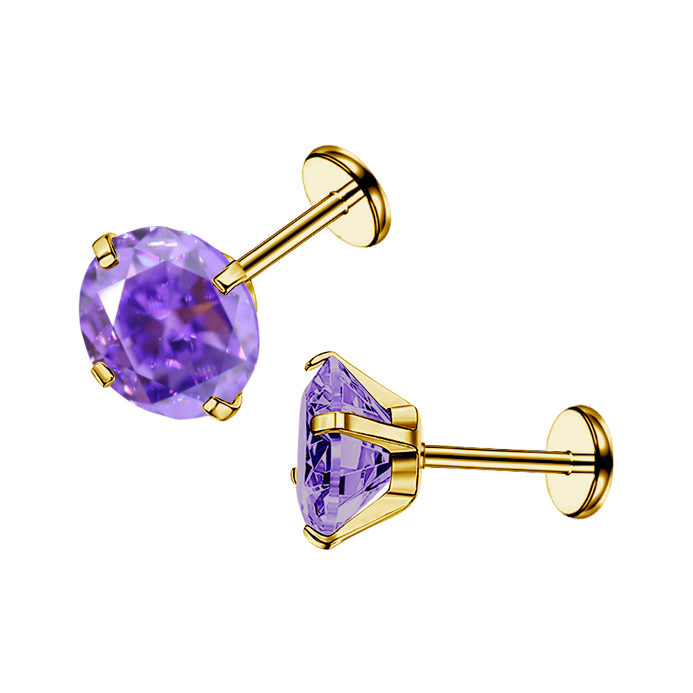 Piercing naso zircone donna orecchino a quattro griffe_voghion.com