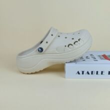 Croos云彩洞洞鞋女士厚底贝雅凉鞋沙滩拖鞋防滑半拖增高EVA防水