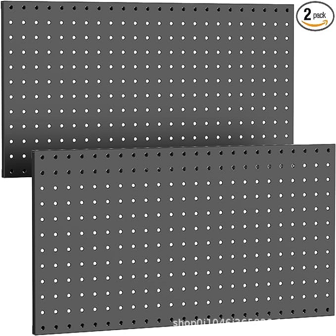 现货供应-跨境热销标准洞洞板工具挂板钉板2个12"X24"Pegboard