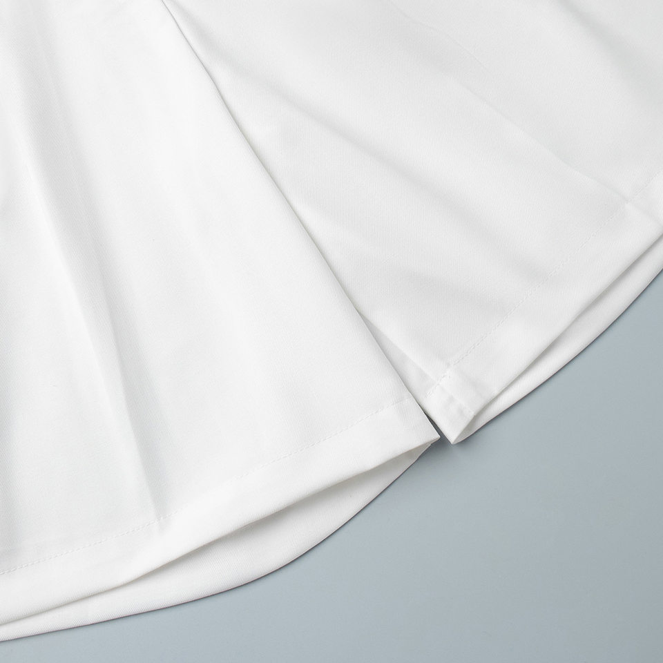 Quần short ống đứng kiểu quần vest lưng cạp chun, dáng năm phần rộng rãi tôn dáng — Màu mơ, Màu trắng chi tiết 13