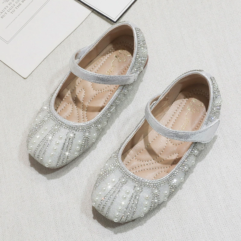 Хрустальные туфли для девочек 2025 весной и осенью новый показ шоу