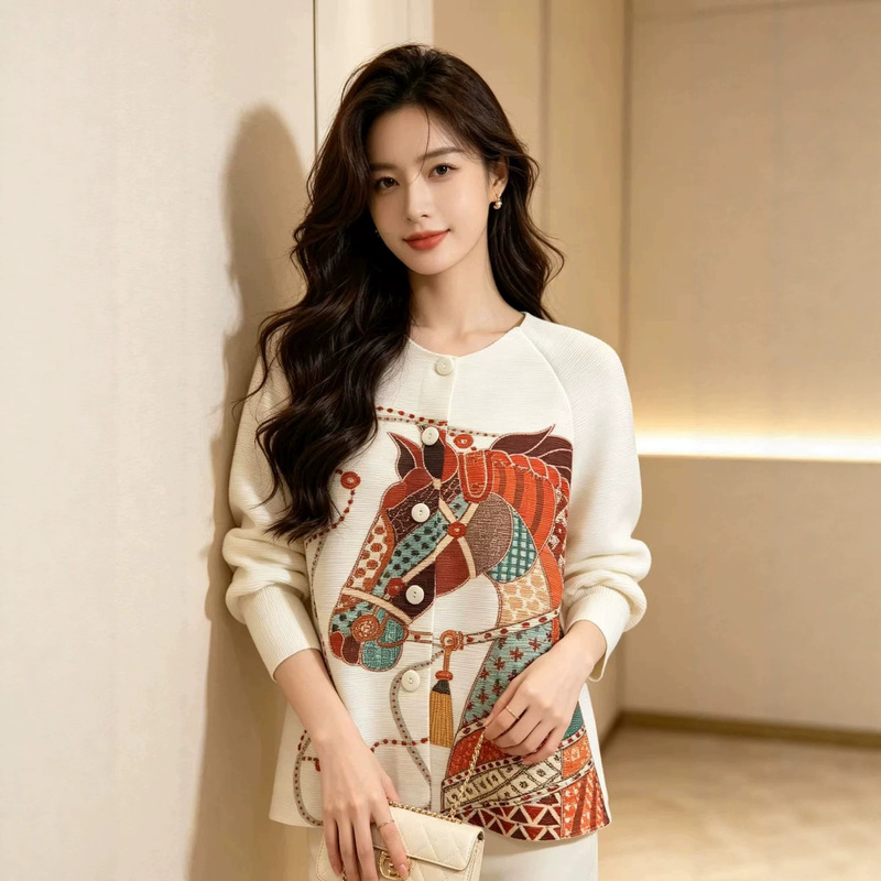 Miyake Pleated Ethnic Style Color-Blocking Printed Short Jacket for Women, Summer Commuting Versatile Casual Loose Pleated Long-Sleeve Cardigan Miyake Pleated Ethnic Style Color-Blocking Printed Short Jacket for Women, Summer Commuting Versatile Casual Loose Pleated Long-Sleeve Cardigan