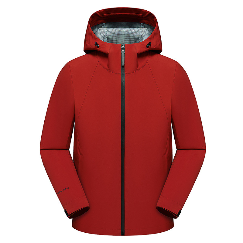 Nuevo traje de asalto al aire libre hombre y mujer a prueba de viento a prueba de agua chaqueta encapuchada chaqueta de capa suave ropa de grupo ropa de trabajo personalizada
