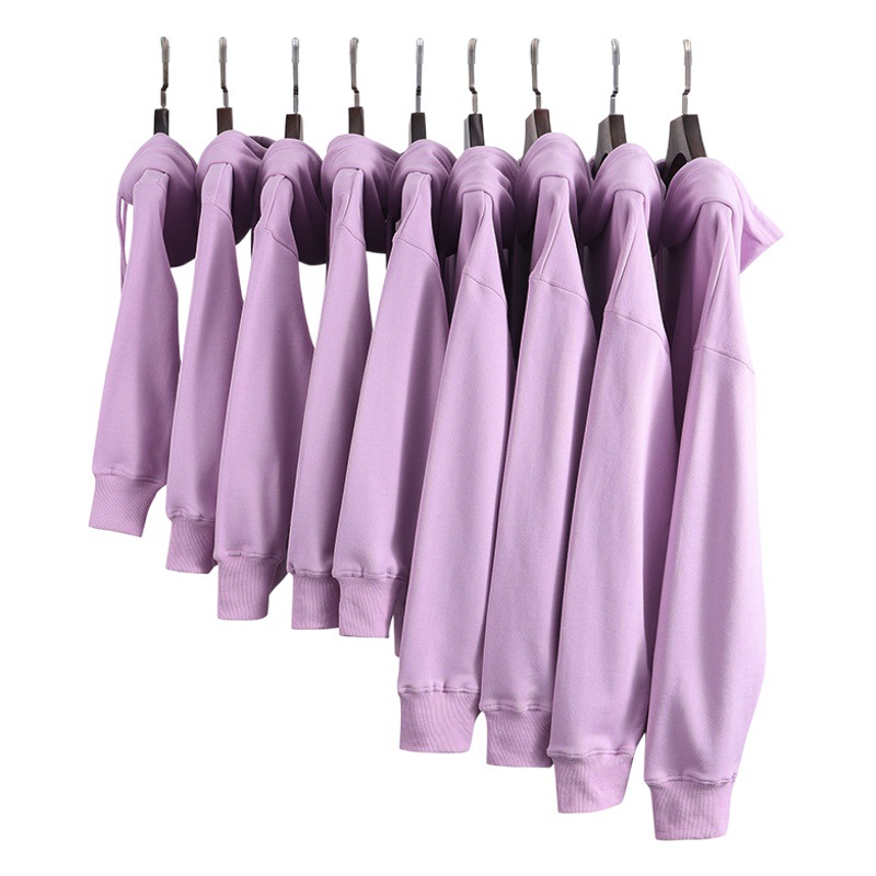 380g pesado gran Terry suéter con capucha hombres y mujeres de ancho suelto color sólido Sudadera con capucha color sólido luz deportes suéter