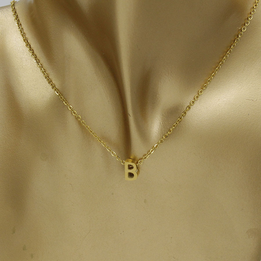 Fashion Letter Stainless Steel Plating Pendant Necklace 1 Piece