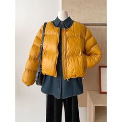 圆领短款棉服外套女2025冬季时尚新款复古加厚气质棉服棉袄面包服