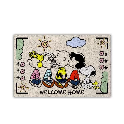 Avtomobil döşəmə paspasları – for Entrance and Doorway - five-person-team-welcome-snoopy-4060cm-square-wire-circle