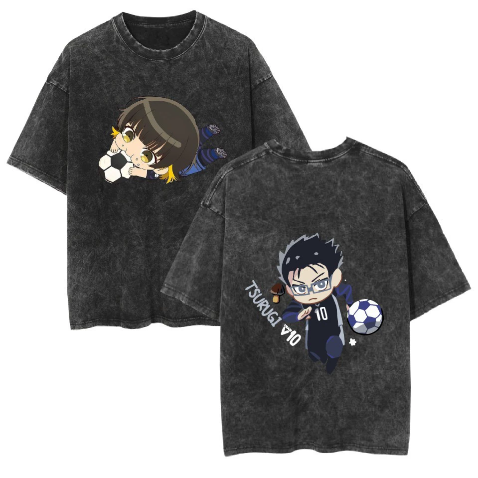 Синяя тюрьма аниме свободная стирка старые короткие рукава