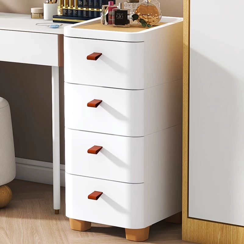 Шкаф для хранения с зазором 18/25/30 см и узкими боковыми ящиками для ванной и кухни, прикроватная полка с золотой защитой.