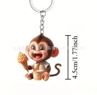 Acrílico plano lindo pendiente colgante niña animal joyería regalo encanto accesorios